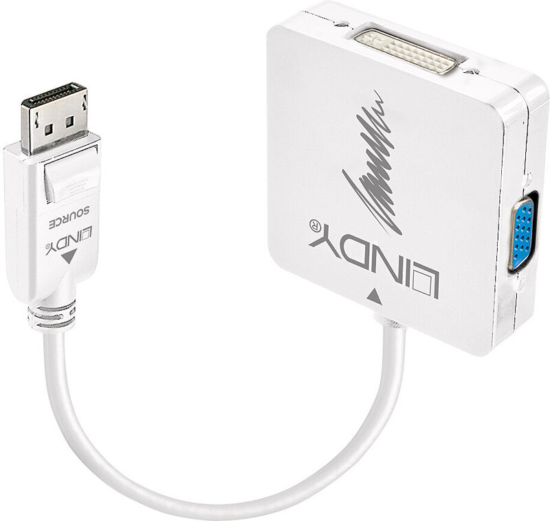 Lindy 41028 display port vga dvi zwa 2 orig - Lindy 41028 DisplayPort→HDMI 1.4 0,2 m Verloopstuk