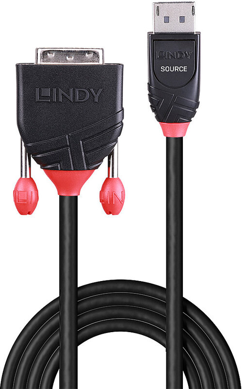 Lindy 41490 video kabel adapter 2 orig - Lindy 41490 DisplayPort→DVI-D 1 m DisplayPort-kabel