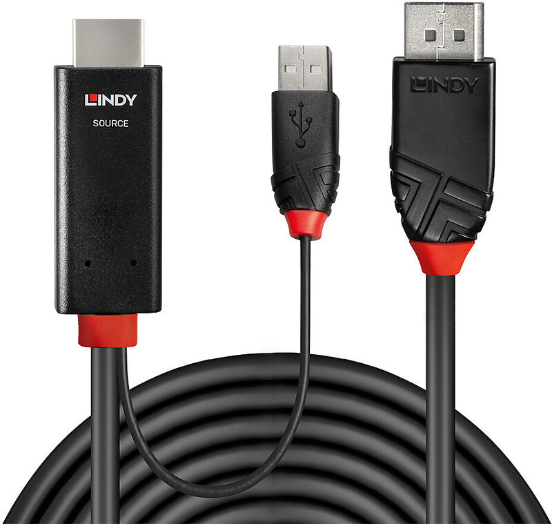 Lindy 41499 video kabel adapter 2 m 3 orig - Lindy 41499 HDMI→DisplayPort HDMI 2.0 2 m HDMI-kabel