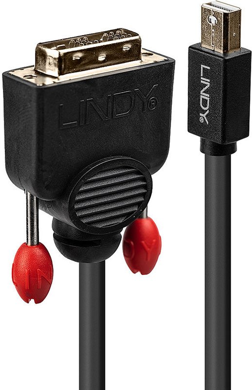 Lindy 41953 mini dvi d zwart kabelad