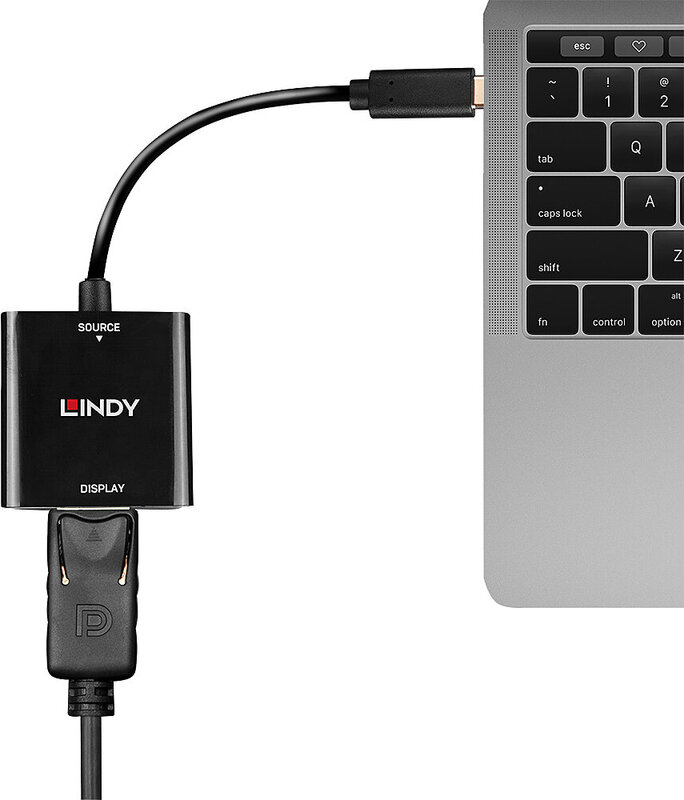 Lindy 43269 usb grafische adapter 38 4 orig - Lindy 43269 USB-C→DisplayPort 0,21 m Verloopstuk