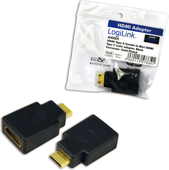 Logilink ah0009 kabeladapter verloopstu 2 orig - Logilink AH0009 HDMI→Mini-HDMI 1.4 Verloopstuk