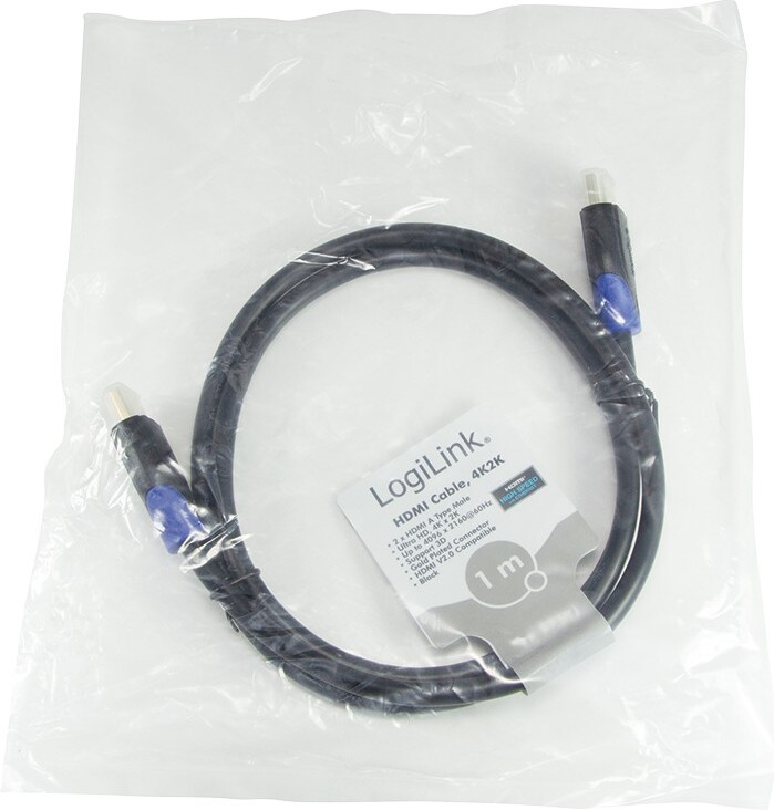 Logilink ch0061 kabel 1 meter 5 orig - Logilink CH0061 HDMI→HDMI 2.0 1 m HDMI-kabel