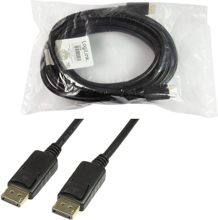Logilink cv0076 kabel 7 5 m zwart 6 orig - Logilink CV0076 DisplayPort→DisplayPort 7,5 m DisplayPort-kabel