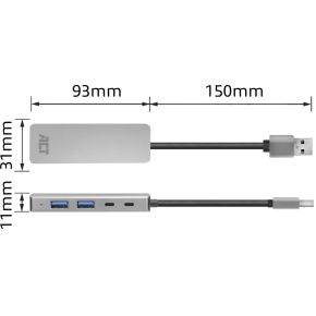 ACT Connectivity ACT AC6125 3.0 USB-A USB-hub, productafbeelding 8
