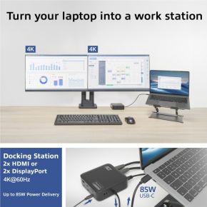 ACT Connectivity ACT AC7150 DisplayLink USB-C Dockingstation, productafbeelding 4