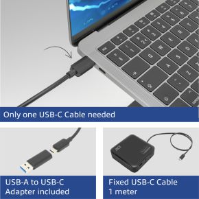 ACT Connectivity ACT AC7150 DisplayLink USB-C Dockingstation, productafbeelding 5