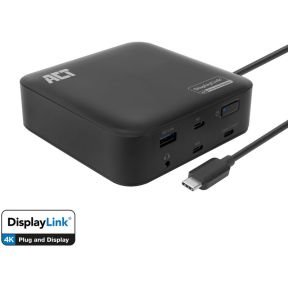 ACT AC7150 DisplayLink USB-C Dockingstation (Black)