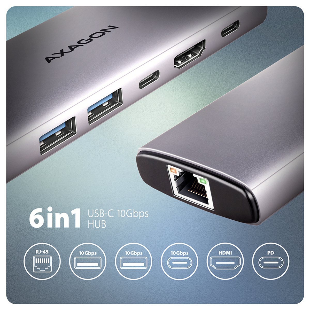 Axagon hmc 6g2l laptop dock poortrepl