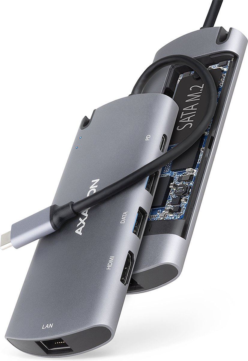 Axagon hmc 6m2 laptop dock poortrepli