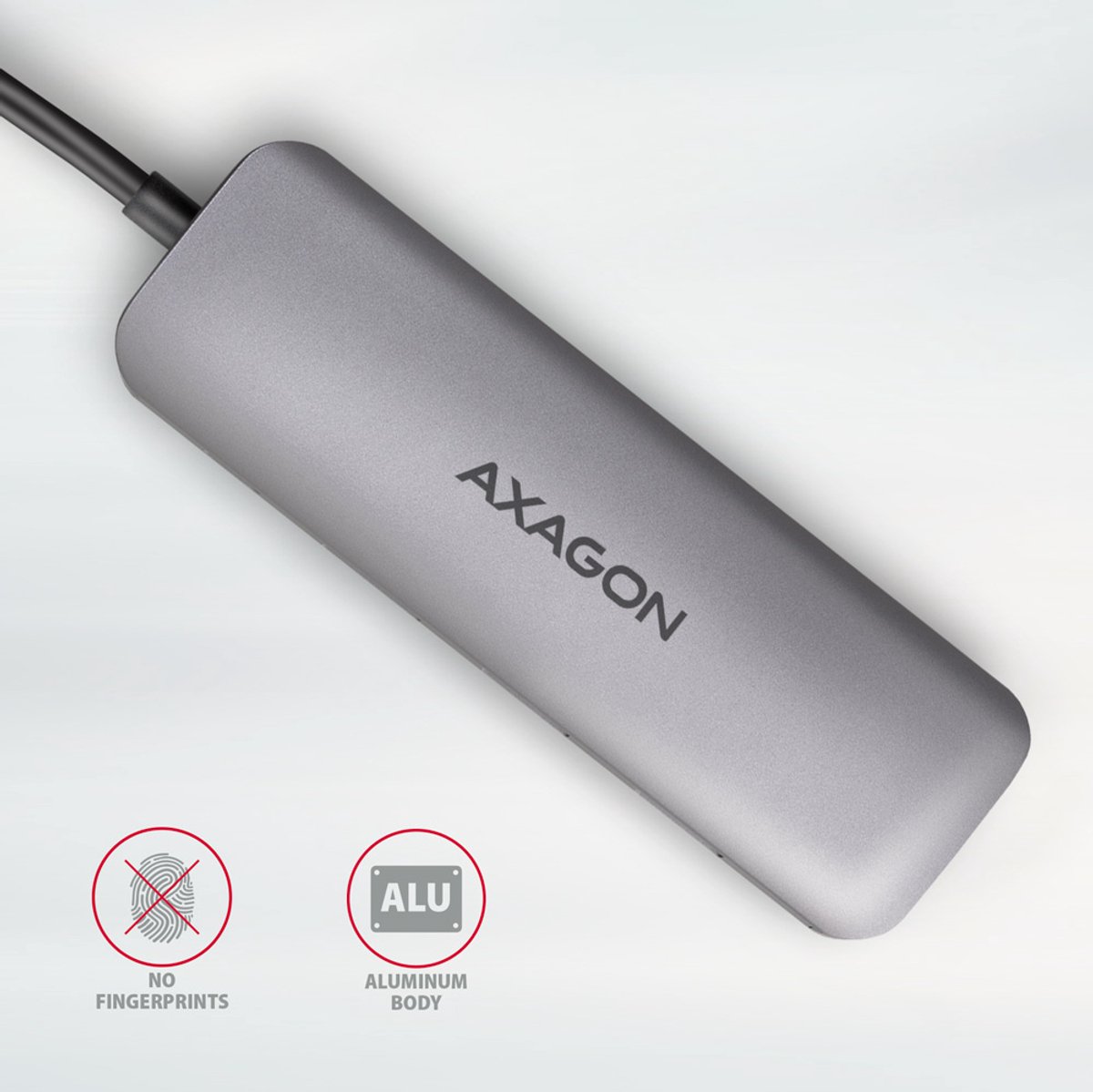 Axagon hmc hcr3a usb hub usb a 2 orig - AXAGON Hmc-Hcr3A USB-C USB-hub (grijs)