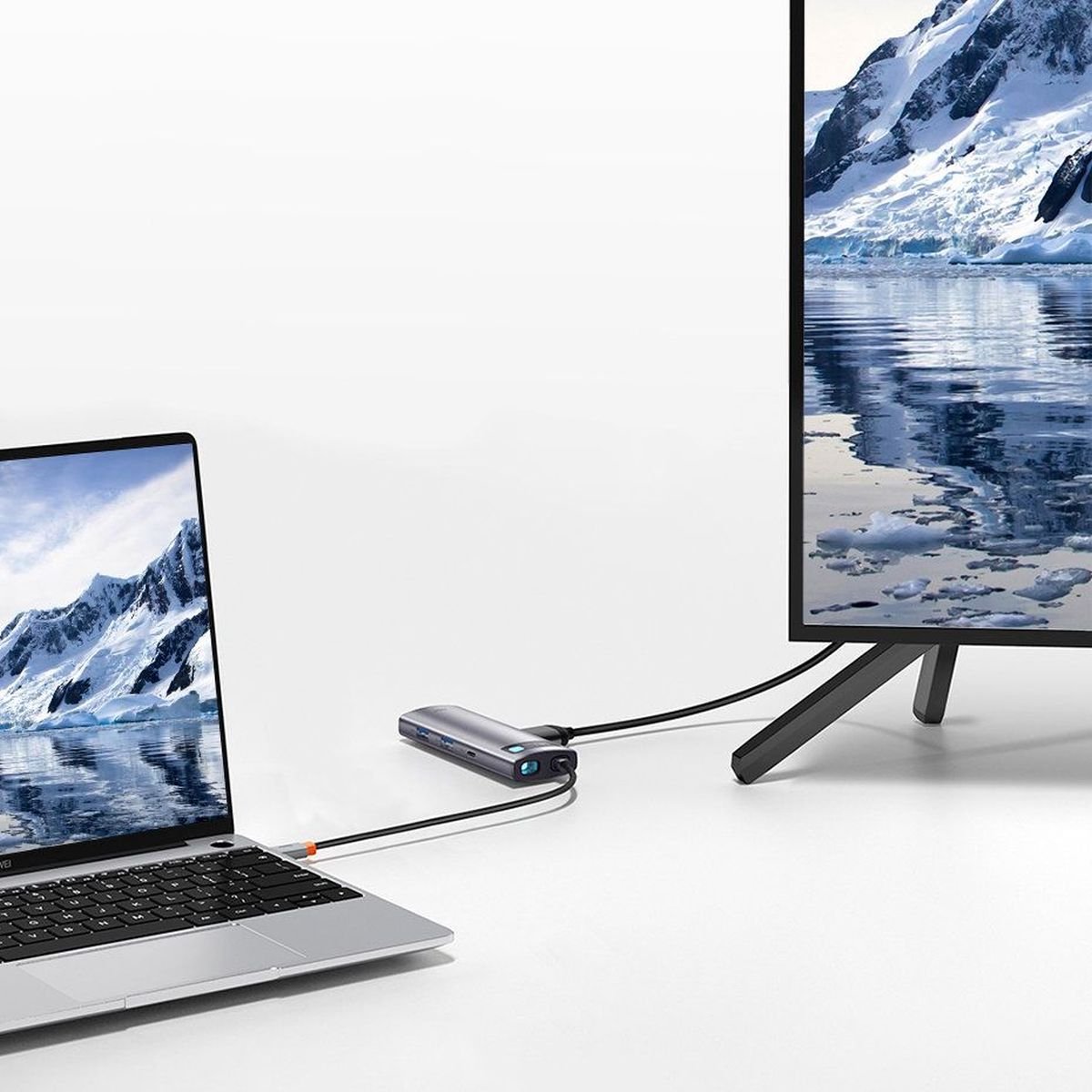 Baseus 7 in 1 hub station grey 10 orig - Baseus 7-In-1 Hub Station USB-C USB-hub (grijs)