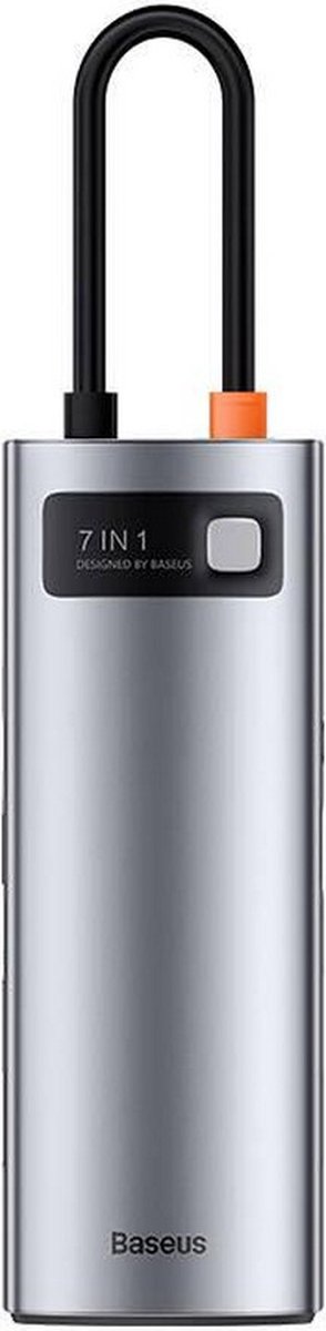 Baseus 7 in 1 hub station grey 2 orig - Baseus 7-In-1 Hub Station USB-C USB-hub (grijs)