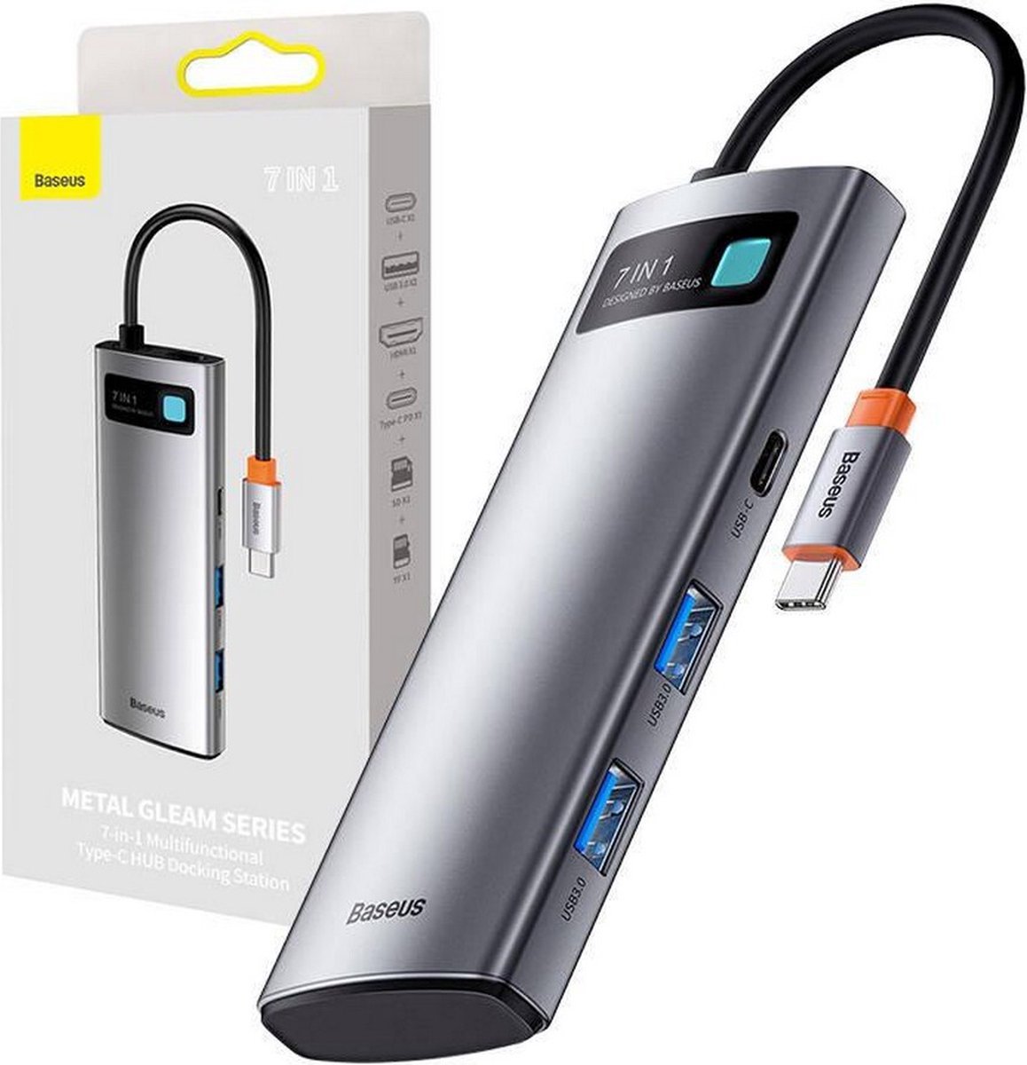 Baseus 7 in 1 hub station grey
