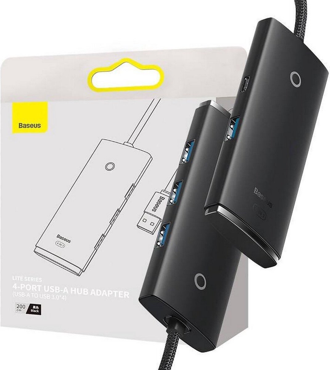 Baseus lite series hub 4 poorts usb