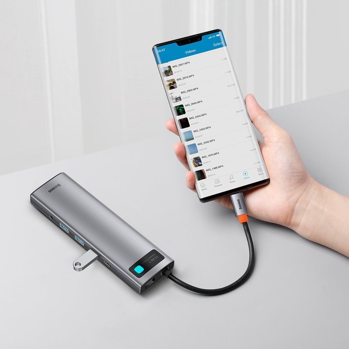 Baseus metal gleam 11in1 multifunctio 6 orig - Baseus USB-C Dockingstation