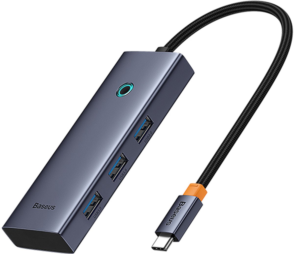 Baseus ultrajoy 5 in 1 usb grey 6883463 3 orig - Baseus Ultrajoy 5-Poorts Hub Voor USB-C Dockingstation (grijs)