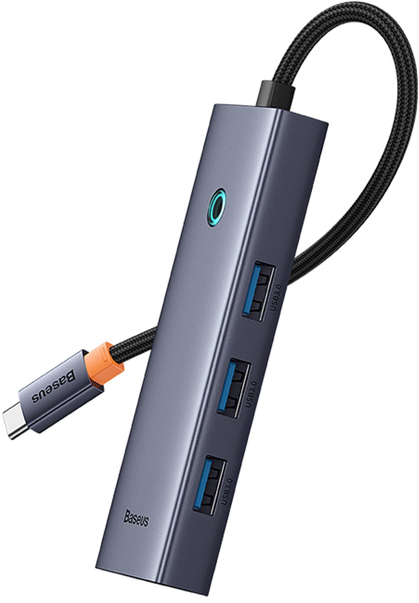Baseus ultrajoy 5 in 1 usb grey 6883463 4 orig - Baseus Ultrajoy 5-Poorts Hub Voor USB-C Dockingstation (grijs)