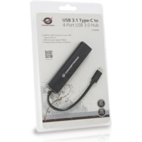 Conceptronic ctc4usb3 usb 3 1 3 1 3 orig - Conceptronic CTC4USB3 USB-C USB-hub (zwart)