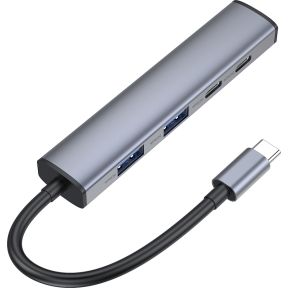 Conceptronic hubbies22g interface hub 5 orig - Conceptronic HUBBIES22G USB-C USB-hub (grijs)