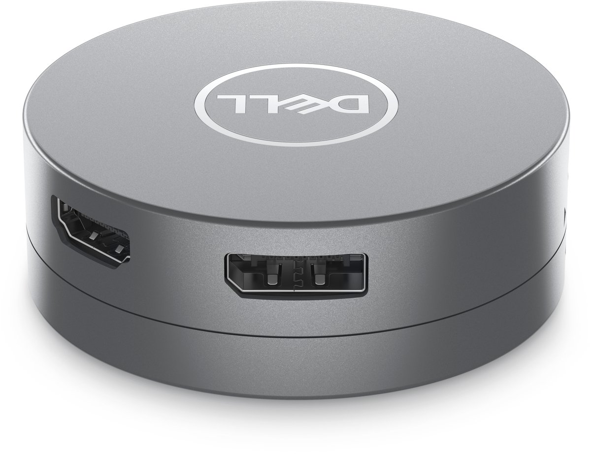 Dell 6 in 1 multiport adapter da305 6 orig - Dell 6-In-1 Multiport Adapter Da305 USB-C Dockingstation (zilver)