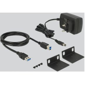 Delock 64039 19 industriehub 13 x usb 3 orig - DeLock 64039 USB-A USB-hub (zwart)