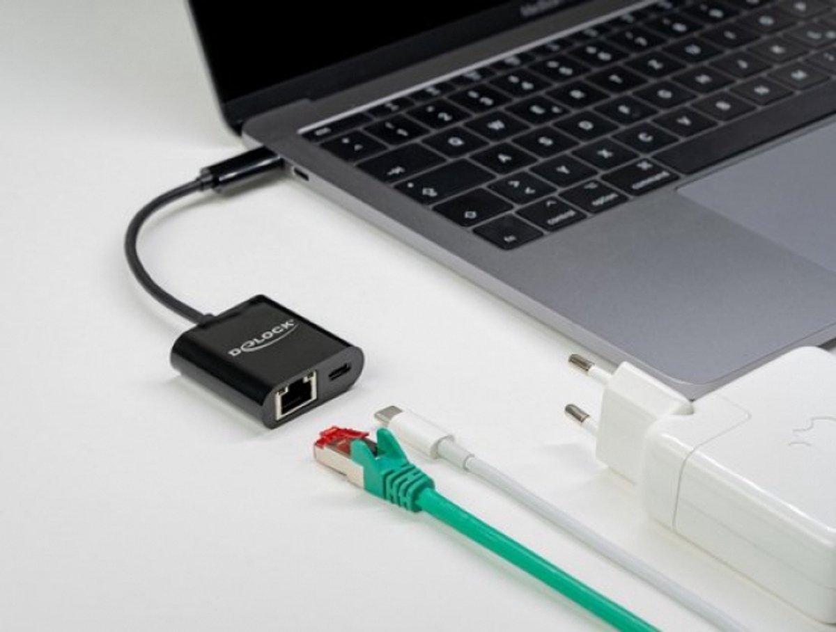 Delock 66644 laptop dock poortreplica 3 orig - DeLOCK 66644 Laptop Dock USB-C Dockingstation (zwart)