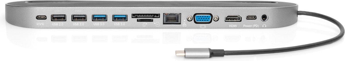 Digitus da 70888 usb c mini dockingsta 5 orig - Digitus Da-70888 Mini-Dockingstation USB-C Dockingstation (zwart)