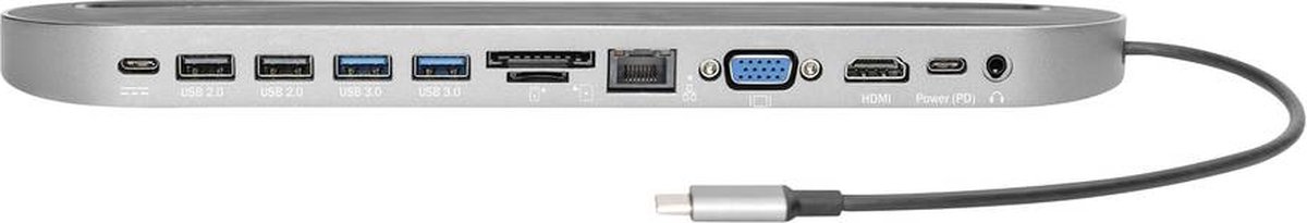 Digitus da 70888 usb c mini dockingsta 8 orig - Digitus Da-70888 Mini-Dockingstation USB-C Dockingstation (zwart)