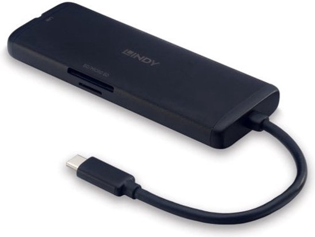 Dockstation lindy 43358 black 7 orig - Lindy 43358 USB-C Dockingstation (zwart)