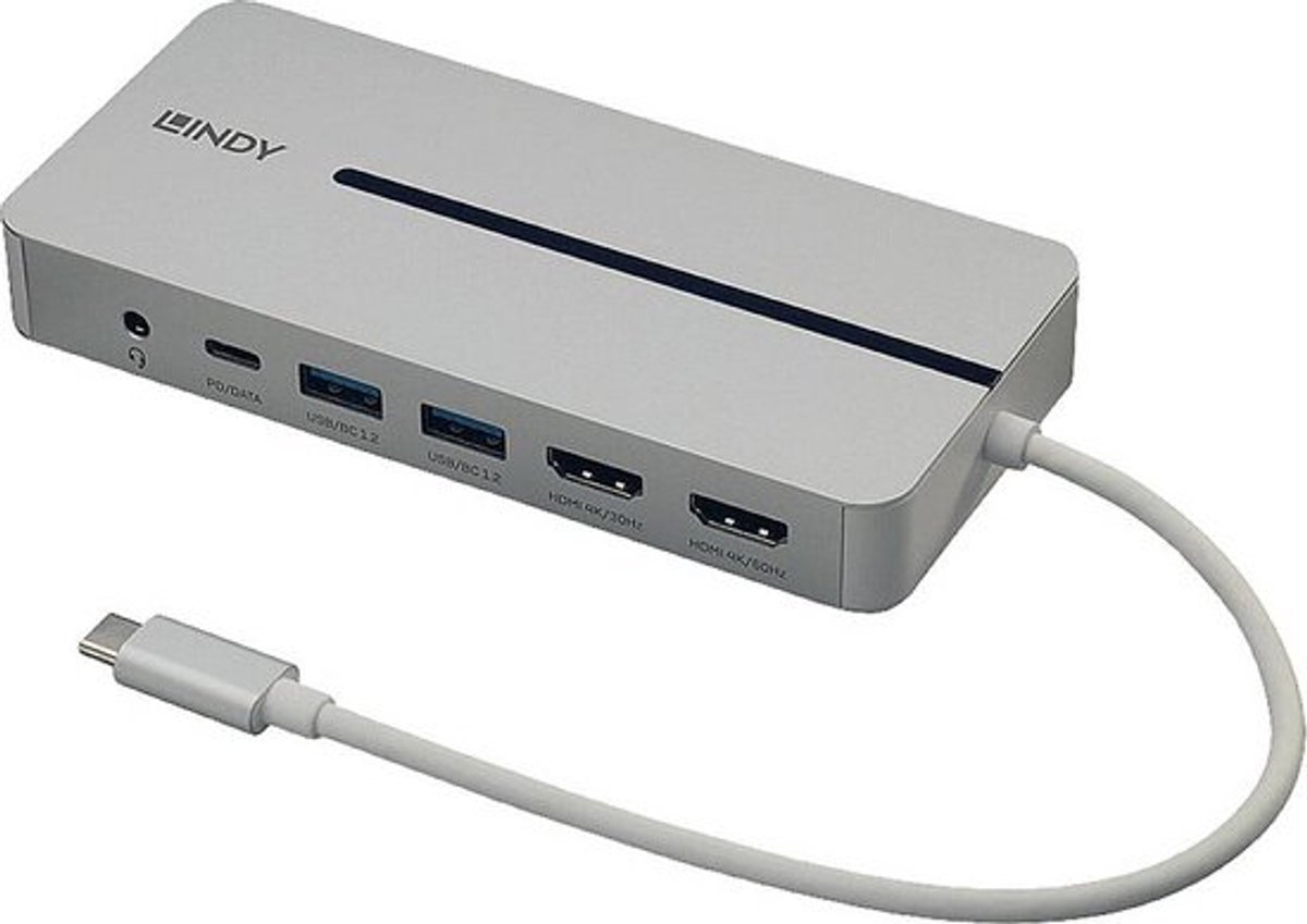 Dockstation lindy 43360 grey 5 orig - Lindy 43360 USB-C Dockingstation