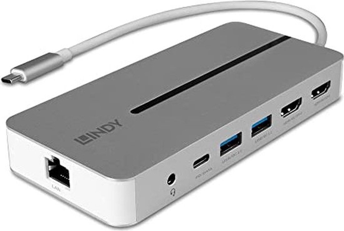 Dockstation lindy 43360 grey 7 orig - Lindy 43360 USB-C Dockingstation