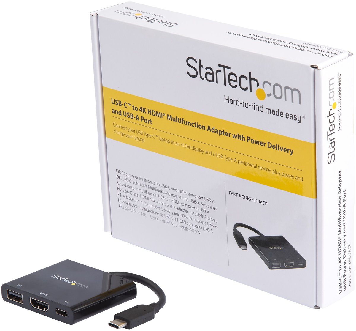 Dockstation startech cdp2hduacp black 2 orig - StarTech.com Cdp2Hduacp USB-C Dockingstation (zwart)