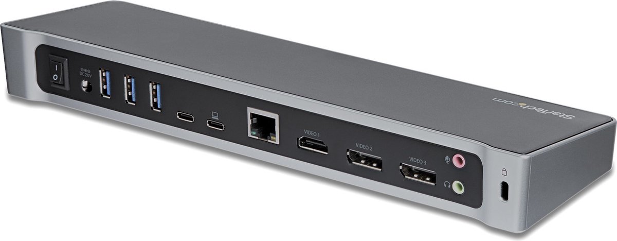 Dockstation startech dk30ch2depue black 10 orig - StarTech.com Dk30Ch2Depue USB-C Dockingstation (zwart)