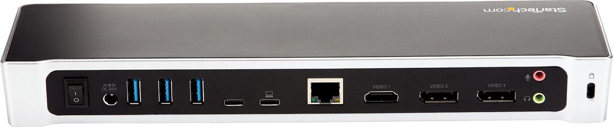 Dockstation startech dk30ch2depue black 2 orig - StarTech.com Dk30Ch2Depue USB-C Dockingstation (zwart)