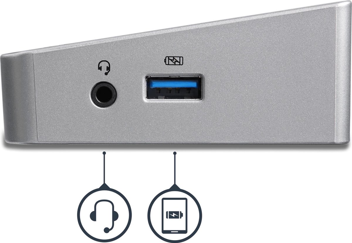 Dockstation startech dk30ch2dppdu black 7 orig - StarTech.com Dk30Ch2Dppdu USB-C Dockingstation (zwart)