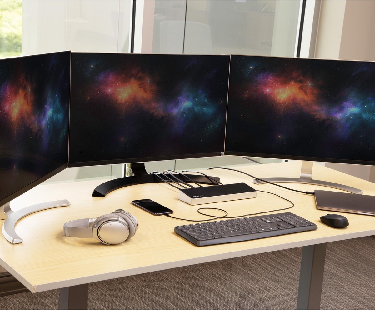 Dockstation startech dk30ch2dppdu black 8 orig - StarTech.com Dk30Ch2Dppdu USB-C Dockingstation (zwart)