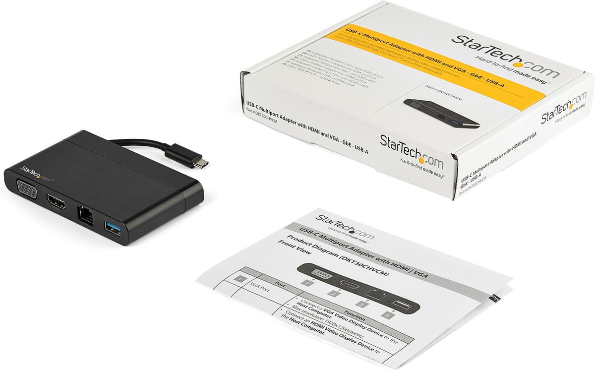 Dockstation startech dkt30chvcm black 4 orig - StarTech.com Dkt30Chvcm USB-C Dockingstation (zwart)