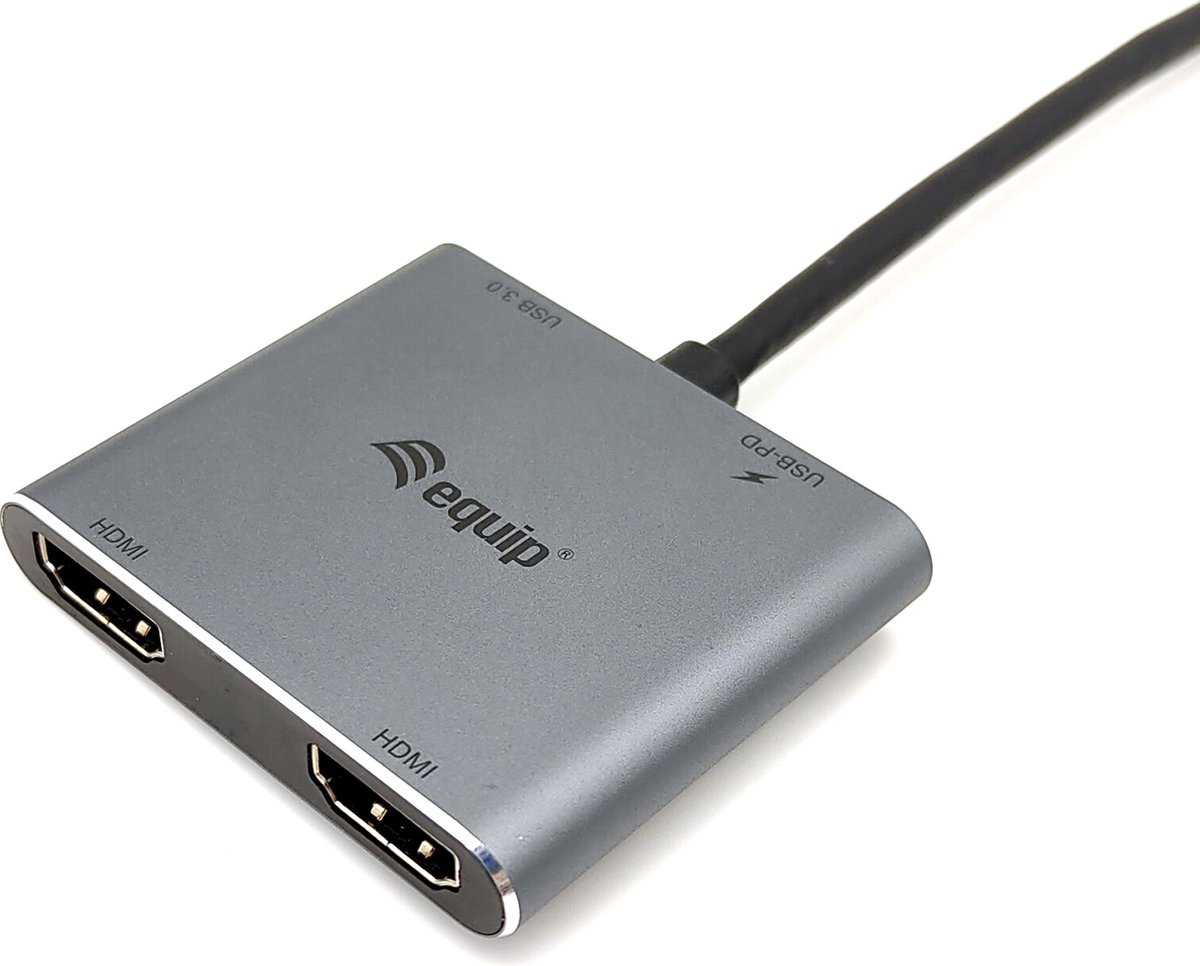 Equip 133484 interface hub usb 3 2 3 orig - Equip 133484 Interface Hub USB 3.2 Gen 1 USB-C Dockingstation (zilver)