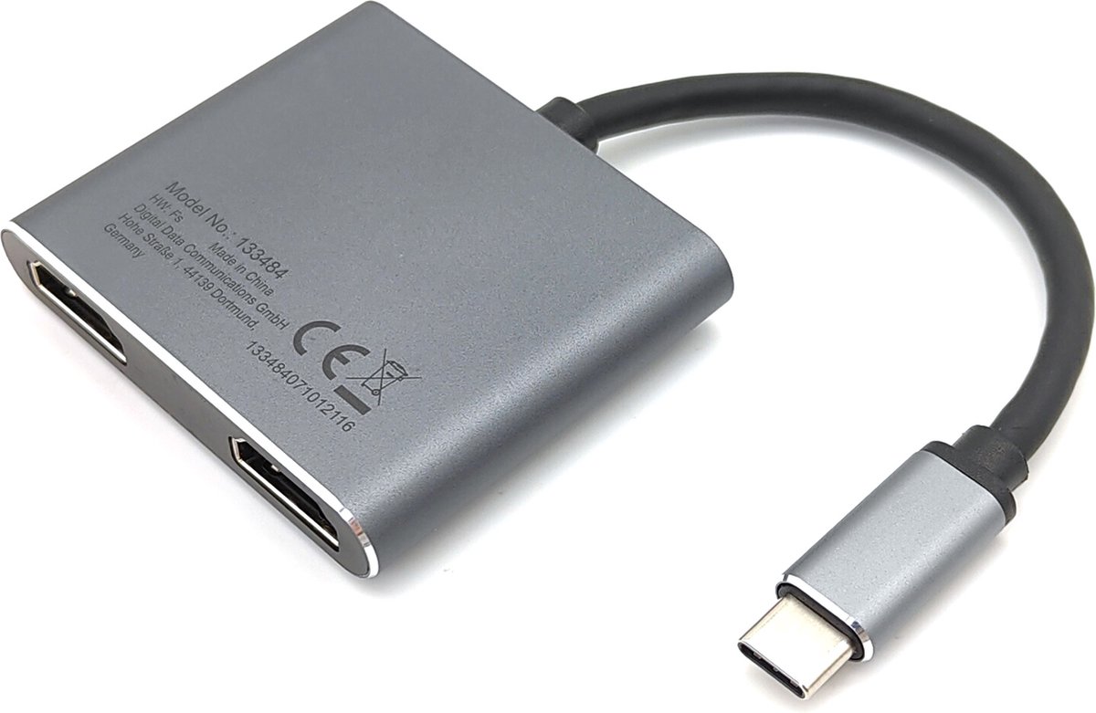 Equip 133484 interface hub usb 3 2 6 orig - Equip 133484 Interface Hub USB 3.2 Gen 1 USB-C Dockingstation (zilver)