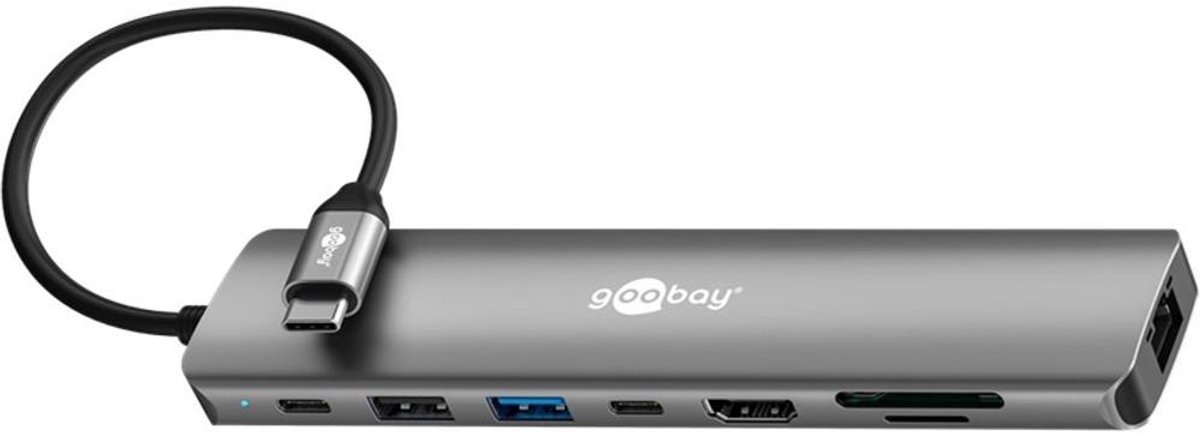 Goobay slim 8 poorts usb hub met