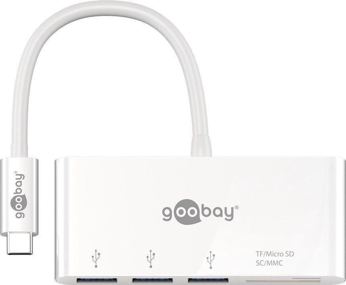Goobay usb c hub met 3 poorten
