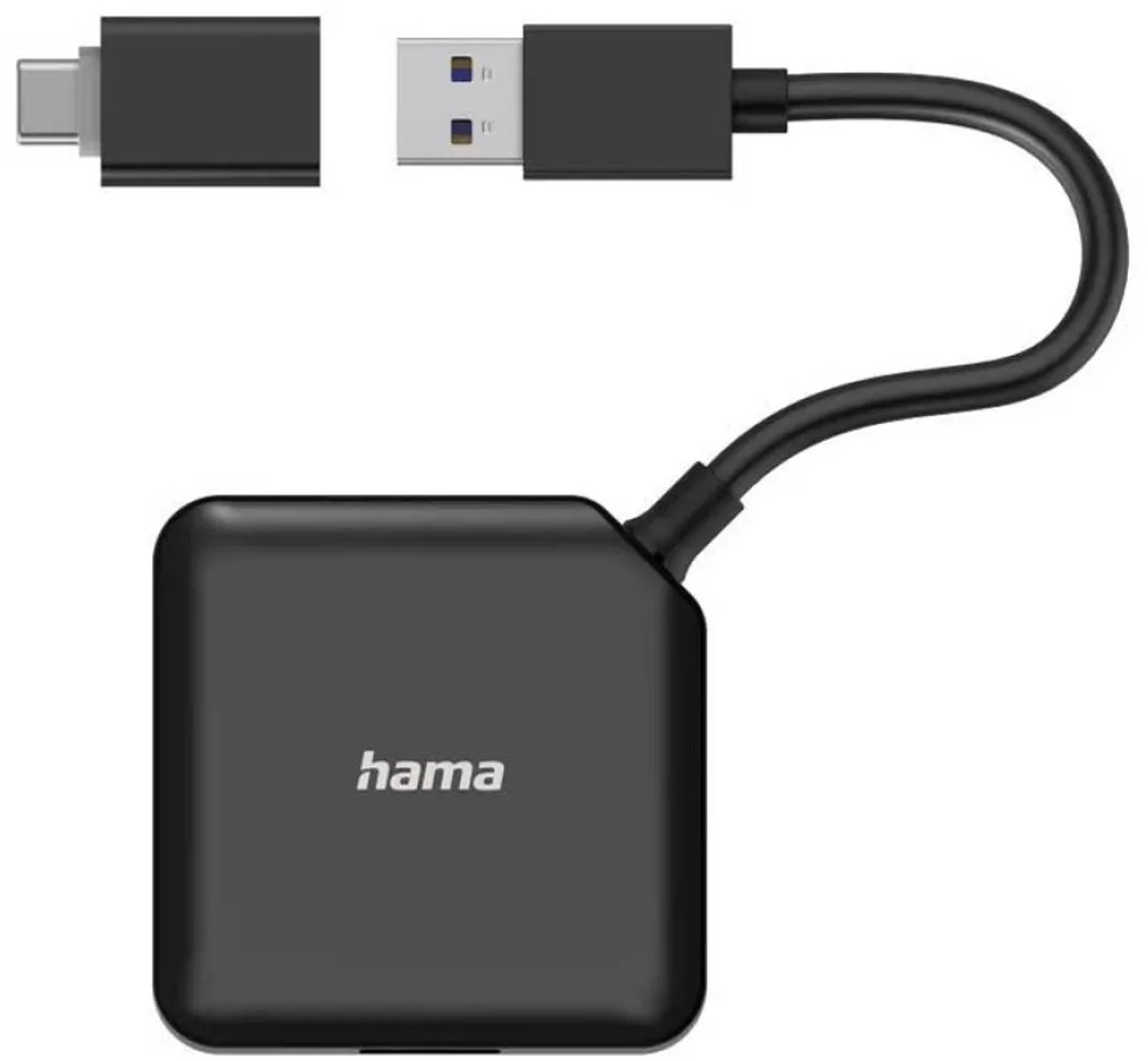 Hama 00200116 usb hub 4 poorten usb 9 orig - Hama 00200116 USB-C USB-hub (zwart)