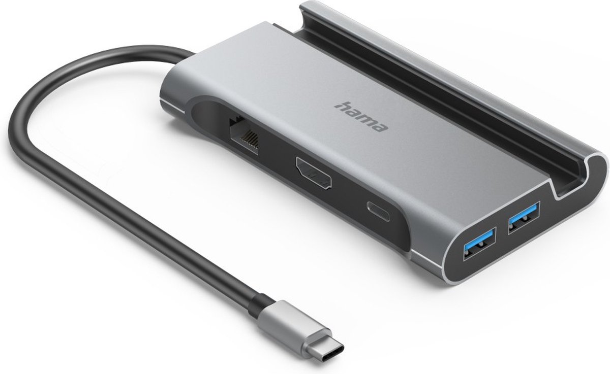 Hama connect2mobile usb c dockingst 3 orig - Hama Connect2Mobile USB-C Dockingstation (grijs)