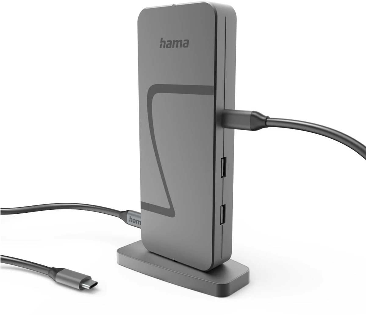Hama connect2office speed usb c doc 3 orig - Hama Connect2Office Speed USB-C Dockingstation (grijs)