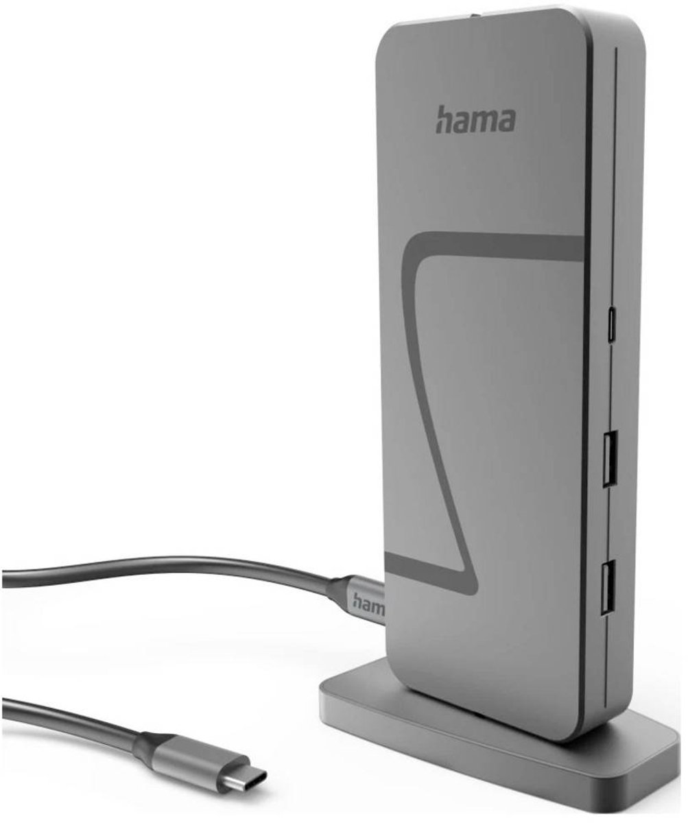 Hama connect2office speed usb c doc 4 orig - Hama Connect2Office Speed USB-C Dockingstation (grijs)