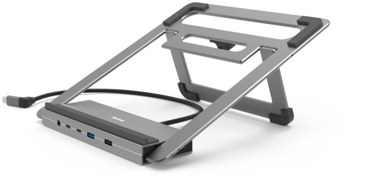 Hama connect2office stand laptopdoc 6 orig - Hama Connect2Office Stand USB-C Dockingstation (grijs)