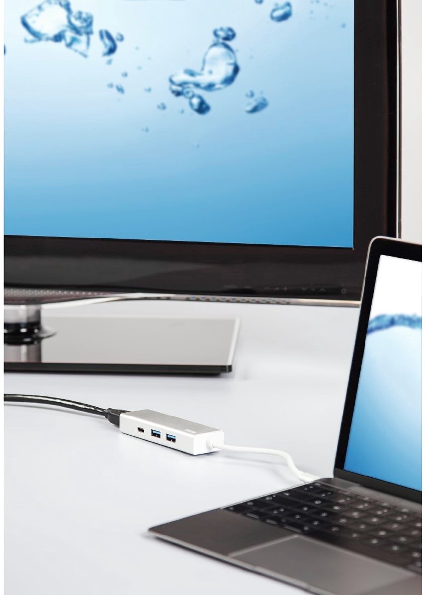 Hama usb 3 1 type c hub 9 orig - Hama USB-3.1-Type-C-Hub 1:3 "Aluminium", 2X USB-C Dockingstation
