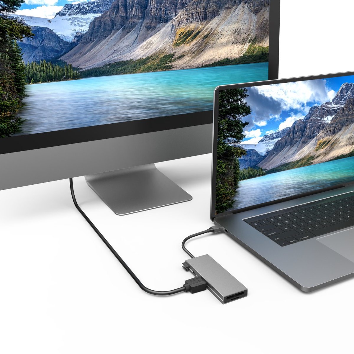 Hama usb c dockingstation geschikt 3 orig - Hama Dockingstation Geschikt Voor Merk USB-C USB-hub (grijs)