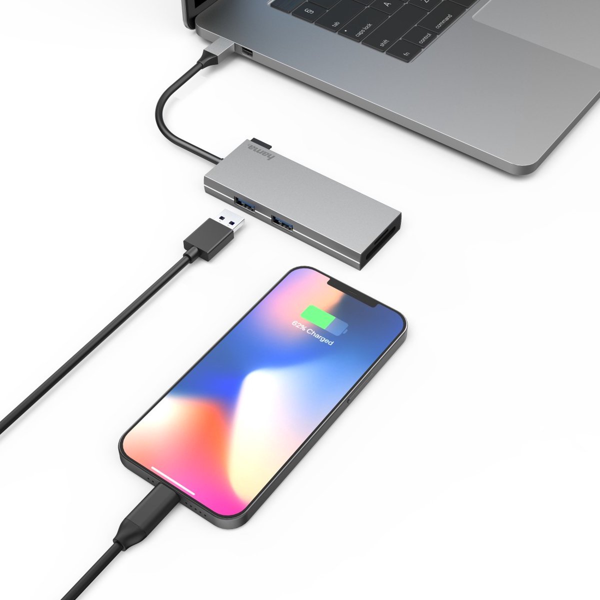 Hama usb c dockingstation geschikt 8 orig - Hama Dockingstation Geschikt Voor Merk USB-C USB-hub (grijs)
